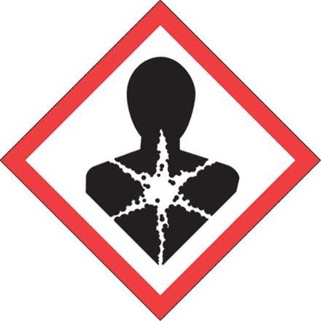 BONDAD 1 x 1 in. Pictogram - Health Hazard Labels, Black, Red & White - Roll of 500 BO2536847